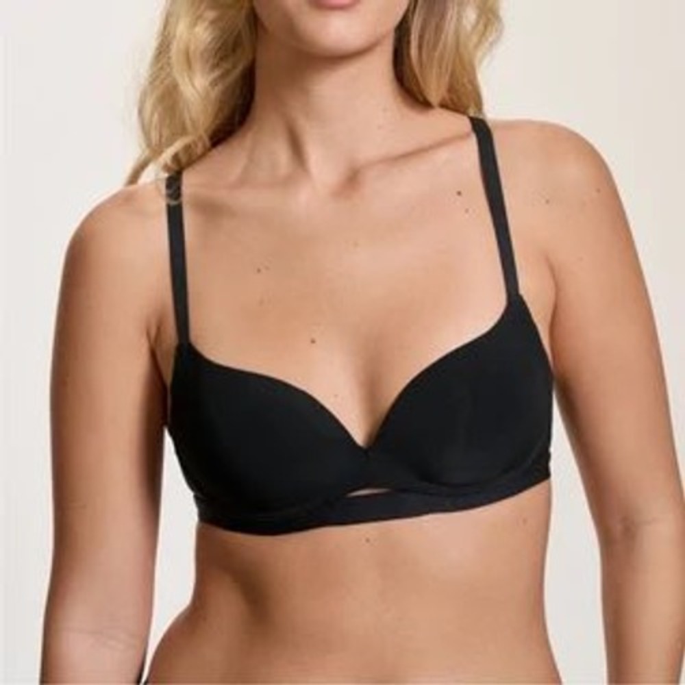 Cherries 24/7 Lift Everyday Wireless Push-Up Bra - Jet Black